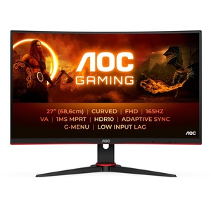 C27G2E/BK - AOC C27G2E/BK - 27" FHD incurvé 1500R 16:9 4ms 165Hz VA - VGA, 2x HDMI et DP