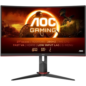 C27G2Z3/BK - AOC C27G2Z3/BK - 27" FHD incurvé 1500R 16:9 0.5ms 280Hz VA - 2x HDMI et DP