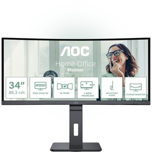 CU34P3CV - AOC CU34P3CV - 34" WQHD incurvé 1500R 21:9 4ms 100Hz VA - HDMI, DP et USB-C (DP alt mode et PD 65W)