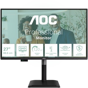 Q27P4CV - AOC Q27P4CV - 27" QHD 16:9 4ms 120Hz IPS - HDMI, DP et USB-C (DP Alt Mode et PD 96W)