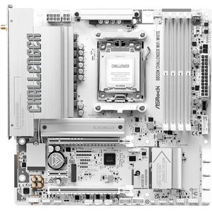 90-MXBU50-A0UAYZ - ASRock B850M Challenger WiFi White - Carte mère AMD AM5 µATX B850 DDR5 Wi-Fi