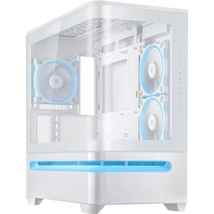 90DC00P3-B19000 - Asus Prime AP202 ARGB White - Boîtier µATX blanc avec fenêtre