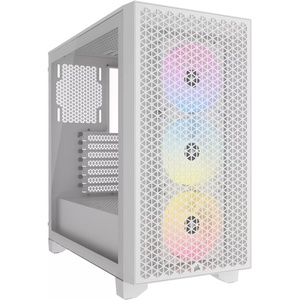 CC-9011256-WW - Corsair 3000D RGB Airflow White - Boîtier ATX blanc avec fenêtre