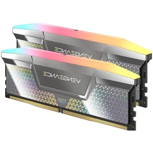 CMHC48GX5M2X8000C38 - Corsair Vengeance RGB - Kit mémoire 48GB (2x24) CUDIMM DDR5-8000 CL38-50-50-128 argent