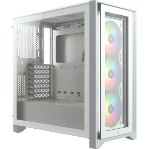 CC-9011205-WW - Corsair iCUE 4000X RGB White - Boîtier E-ATX blanc avec fenêtre