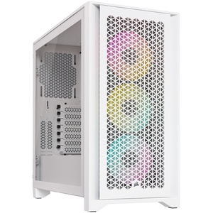 CC-9011241-WW - Corsair iCUE 4000D RGB Airflow White - Boîtier E-ATX blanc avec fenêtre