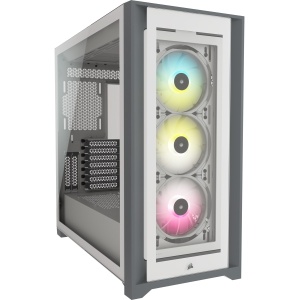 CC-9011213-WW - Corsair iCUE 5000X RGB White - Boîtier E-ATX blanc avec fenêtre