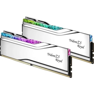 F5-6000J2836G16GX2-TR5S - G.Skill Trident Z5 Royal RGB - Kit mémoire 32GB (2x16) DDR5-6000 CL28-36-36-96 argent