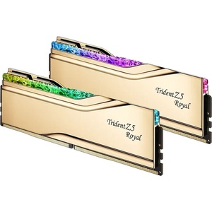 F5-6000J2836G16GX2-TR5G - G.Skill Trident Z5 Royal RGB - Kit mémoire 32GB (2x16) DDR5-6000 CL28-36-36-96 or