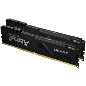 KF432C16BBK2/16 - Kingston Fury Beast - Kit mémoire 16GB (2x8) DDR4-3200 CL16-18-18
