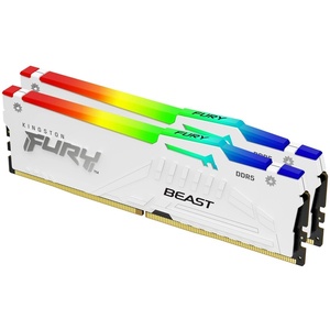 KF560C30BWEAK2-32 - Kingston Fury Beast RGB - Kit mémoire 32GB (2x16) DDR5-6000 CL30-36-36 blanc