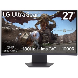 27GS60QC-B - LG UltraGear 27GS60QC-B - 27" QHD incurvé 1000R 16:9 1ms 180Hz VA - 2x HDMI et DP