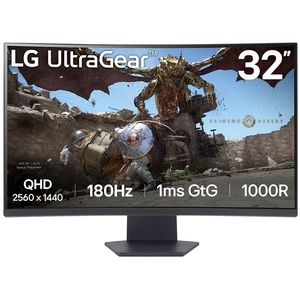 32GS60QC-B - LG UltraGear 32GS60QC-B - 31.5" QHD incurvé 1000R 16:9 1ms 180Hz VA - 2x HDMI et DP