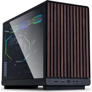 A3-MATX-WDG BLACK | A3X-WDG - Lian Li DAN Cases A3-mATX Black Wood Edition Tempered Glass - Boîtier µATX avec fenêtre