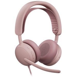 981-001616 - Logitech Zone Wired 2 Teams for Business rose - Casque filaire USB et USB-C