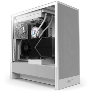 CC-H52FW-01 - NZXT H5 Flow White (2024) - Boîtier E-ATX blanc avec fenêtre