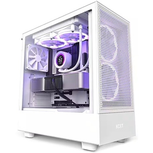 CC-H51FW-01 - NZXT H5 Flow White - Boîtier ATX blanc avec fenêtre